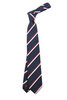 DBL Stripe Mogador Silk Tie - Navy/Red Thumbnail