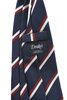 DBL Stripe Mogador Silk Tie - Navy/Red Thumbnail