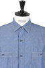 01-V8170-84 Vintage Fit Short Sleeve Work Shirt Chambray - Blue Thumbnail