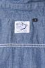 01-V8170-84 Vintage Fit Short Sleeve Work Shirt Chambray - Blue Thumbnail