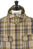 Cagoule Shirt Cotton Madras Plaid - Olive Thumbnail