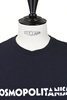 Cosmopolitanism Print Cross Crew Neck T-Shirt - Navy Thumbnail