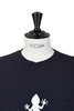 Gecko Print Cross Crew Neck T-Shirt - Navy Thumbnail