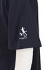 Gecko Print Cross Crew Neck T-Shirt - Navy Thumbnail