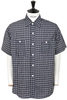 #1206 No.6 Shirt Short Sleeve Seersucker - Navy Plaid Thumbnail