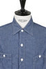 #1206 No.6 Shirt Short Sleeve Classic Chambray - Indigo Thumbnail