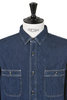 Denim Work Shirt Used Wash 47-702E - Indigo Thumbnail