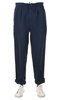 SV-PT-006 Linen Tapered 2Tuck Pants(Long) - Navy Thumbnail