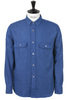 #F3507 Gauze Work Shirt Cotton - Blue Thumbnail