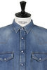 #F3506 Western Denim Shirt - Indigo Used Thumbnail