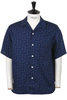 #F3500 Short Sleeve Print Shirt - Indigo Thumbnail