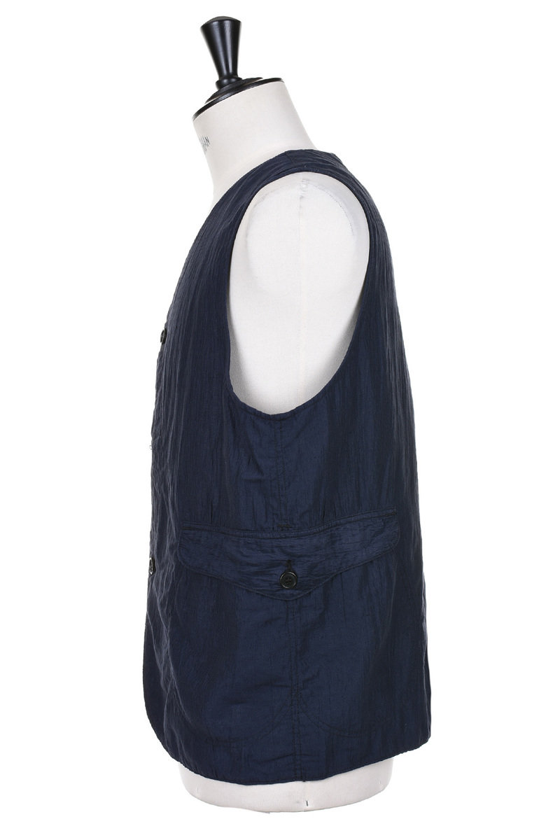 Post Overalls Royal Traveller Vest Crinkle Linen/Cotton - Navy