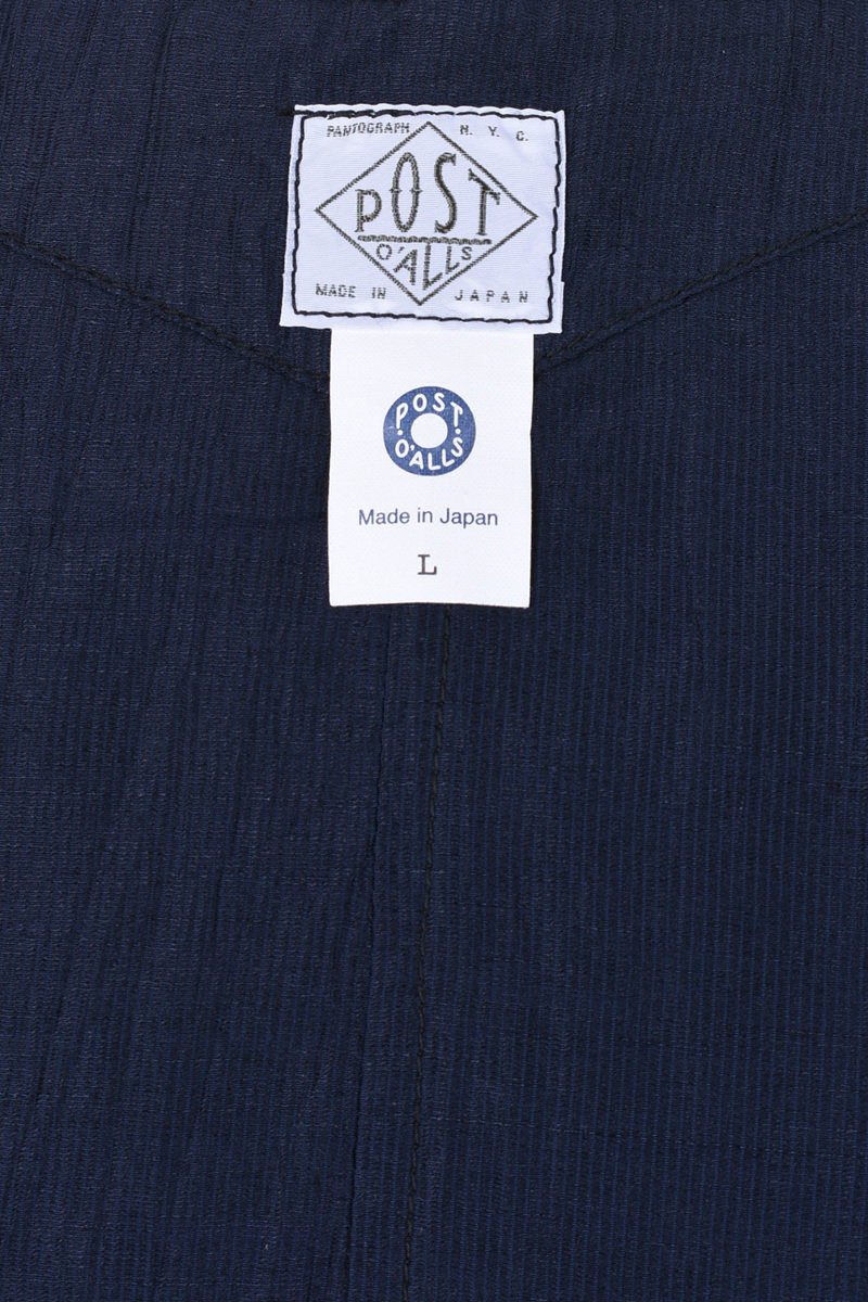 Post Overalls Royal Traveller Vest Crinkle Linen/Cotton - Navy 