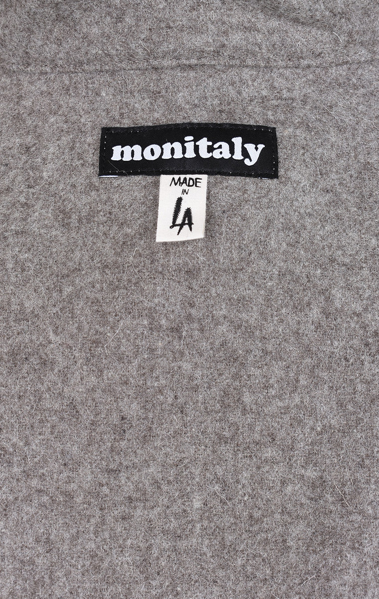 Monitaly Mossy Fishing Vest – Wool Flannel Melange Beige