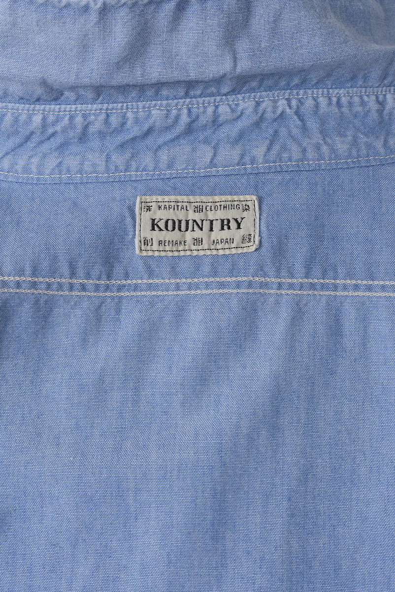 Kapital Chambray KOUNTRY Work Shirt (RAIN BANDANA Remake) - Sax