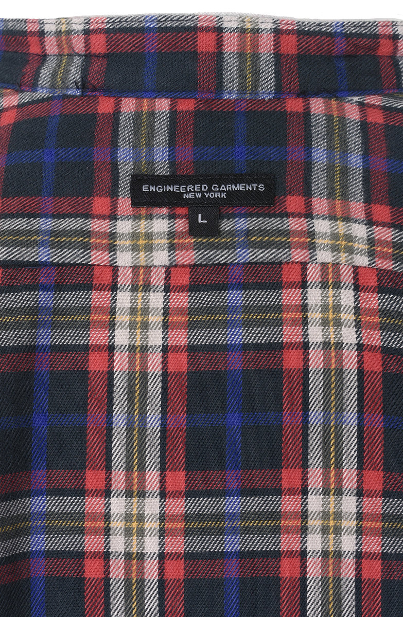 Engineered Garments Archive Banded Collar Shirt Cotton Flannel