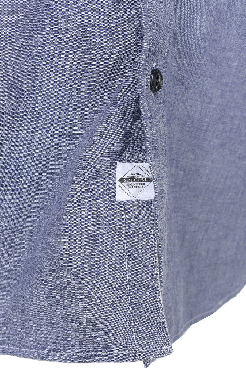 Engineered Garments Work Shirt Blue Cotton Chambray