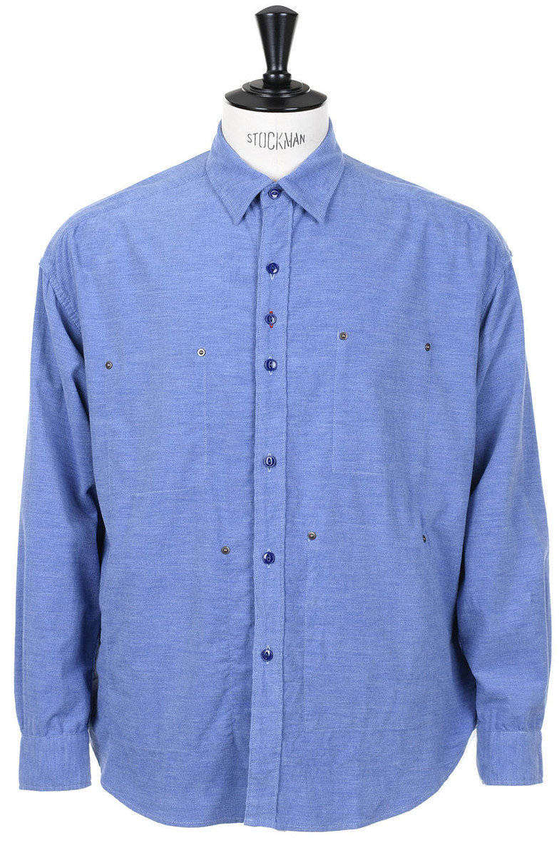 Corduroy Utility Shirt - Sax at Kafka Mercantile