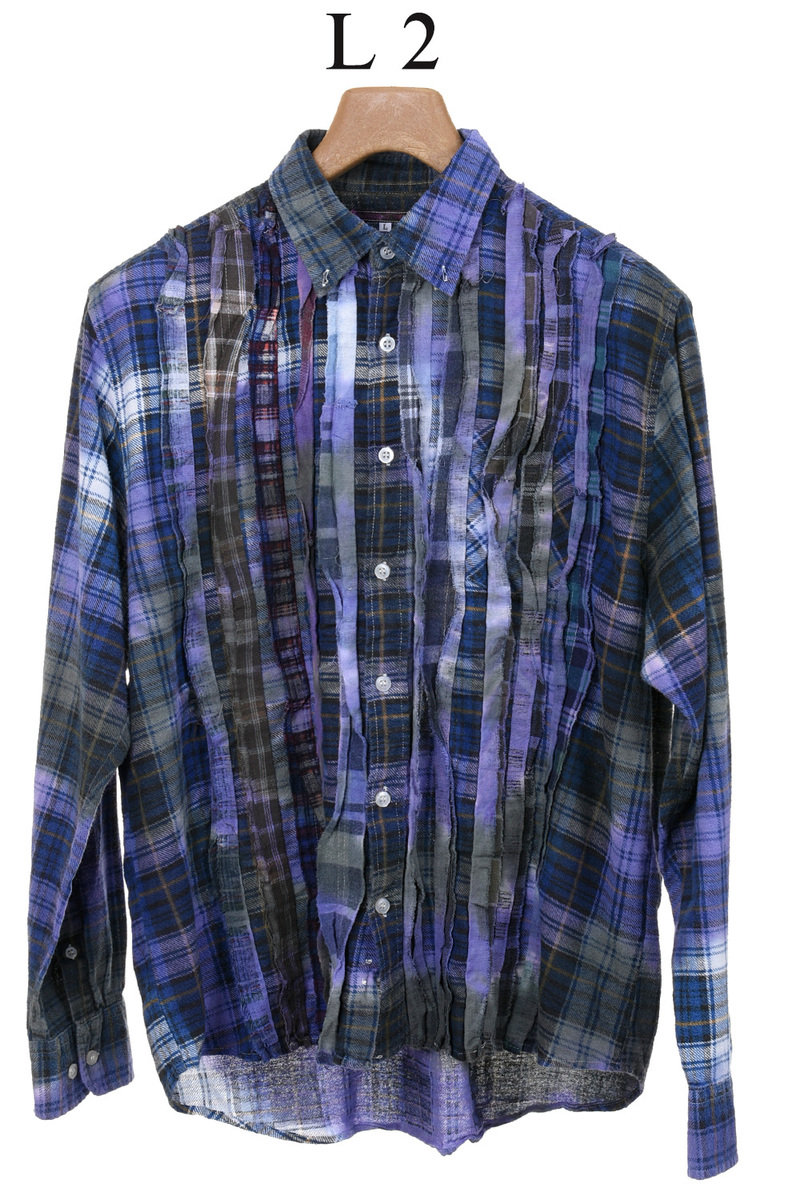 Needles Rebuild by Needles Flannel Shirt - Ribbon Shirt / Tie Dye