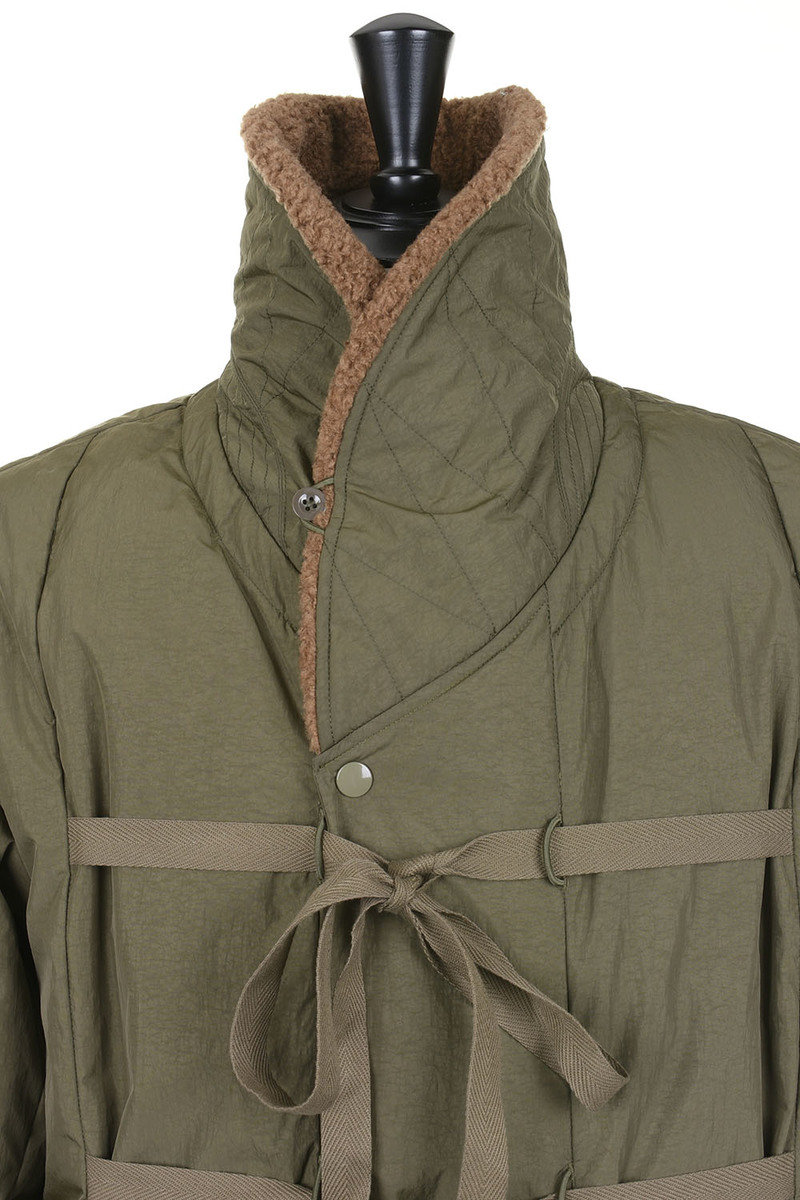 Norbit Shawl Collar Boa Down Jacket - Olive | Kafka Mercantile