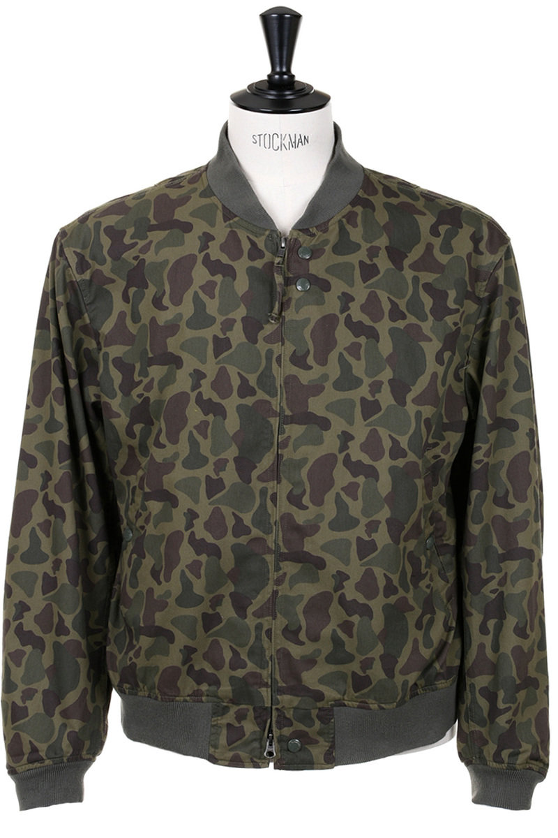 Aviator Jacket Camo 6.5oz Flat Twill - Olive at Kafka Mercantile