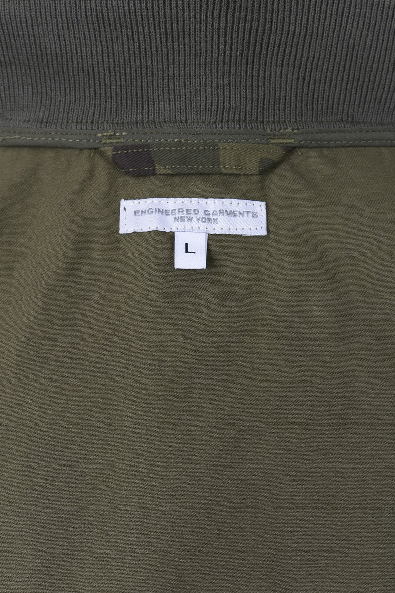 Engineered Garments Aviator Jacket Camo 6.5oz Flat Twill - Olive