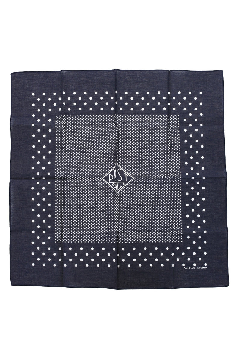 Post Overalls Bandana Pocket Square by Kamawanu Original 93 - Navy ...