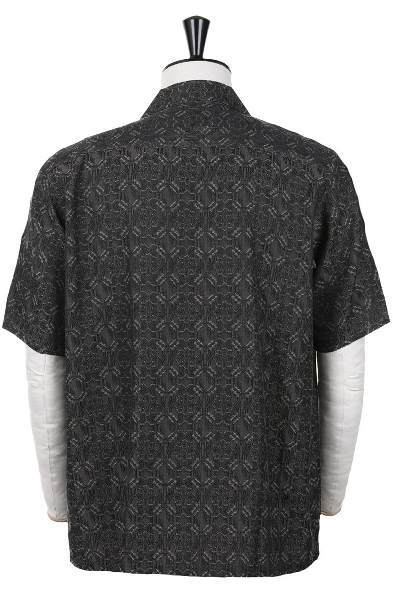 Needles S/S Classic Shirt CU/C Geometric Jacquard - Brown at Kafka  Mercantile