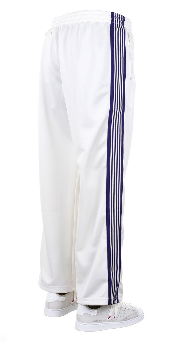 Needles Needles Track Pant Poly Smooth - Ice White | Kafka Mercantile