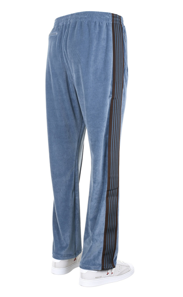 Needles Needles Narrow Track Pant C/PE Velour - Blue Grey | Kafka