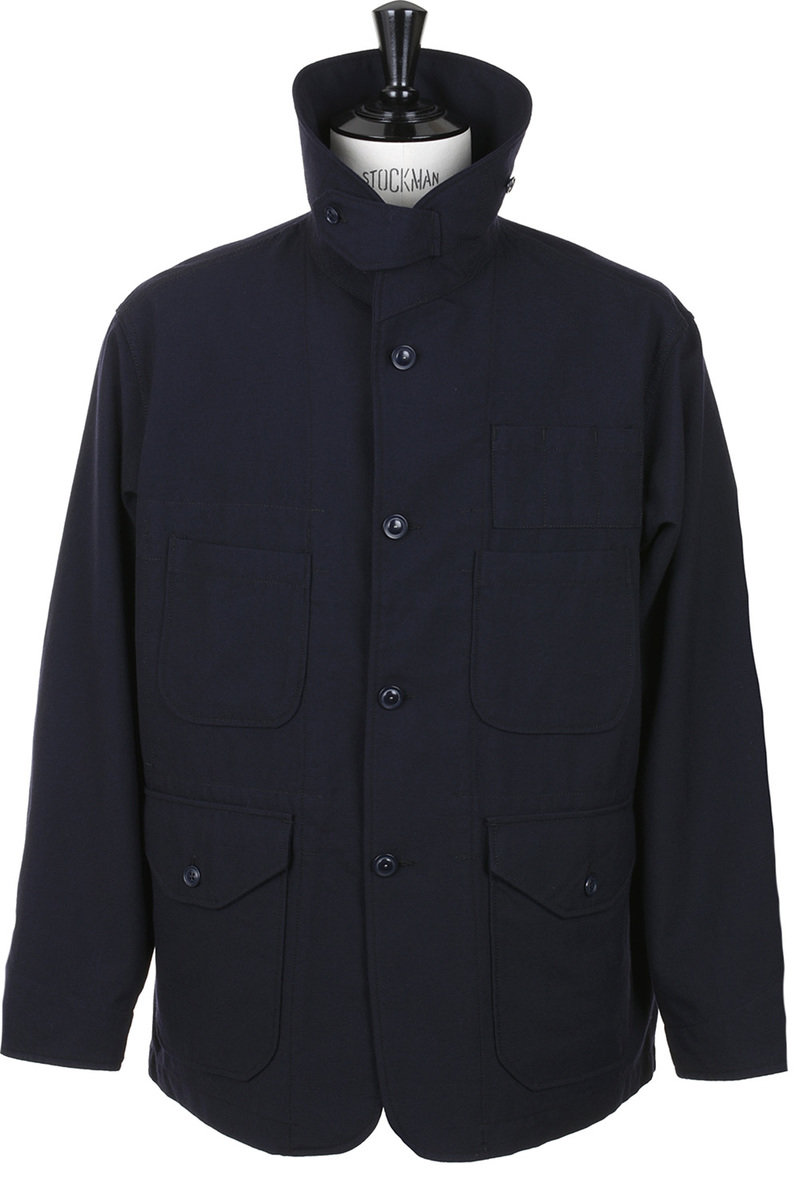 Engineered Garments Maine Guide Jacket Wool Serge - Navy | Kafka