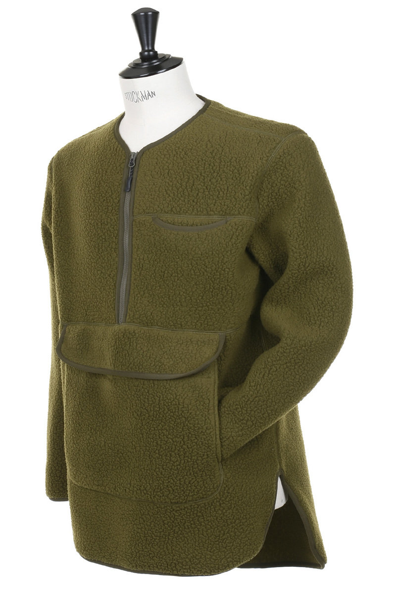 Thermal Boa Fleece Pullover - Olive at Kafka Mercantile