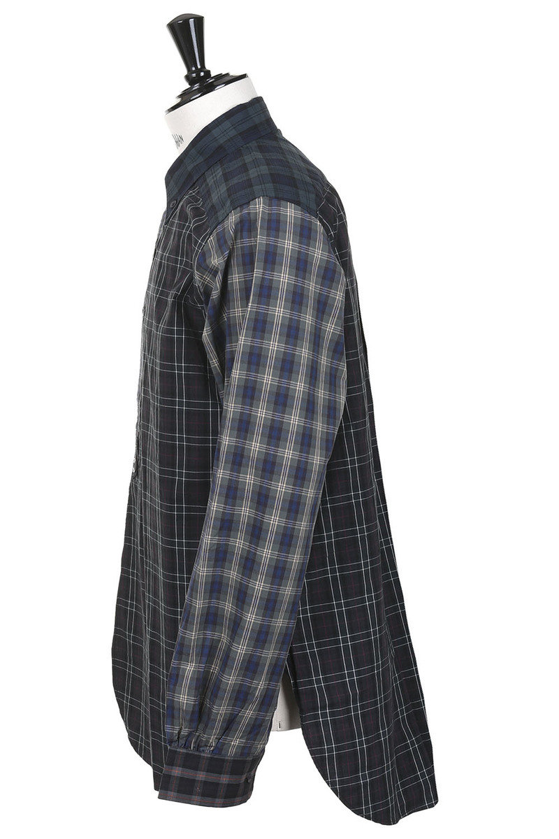 B.D. EDW Shirt - Cotton Plaid Cloth / Crazy - Navy at Kafka Mercantile