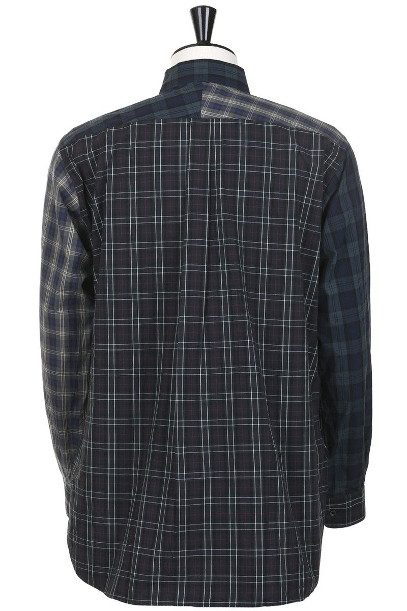 B.D. EDW Shirt - Cotton Plaid Cloth / Crazy - Navy at Kafka Mercantile