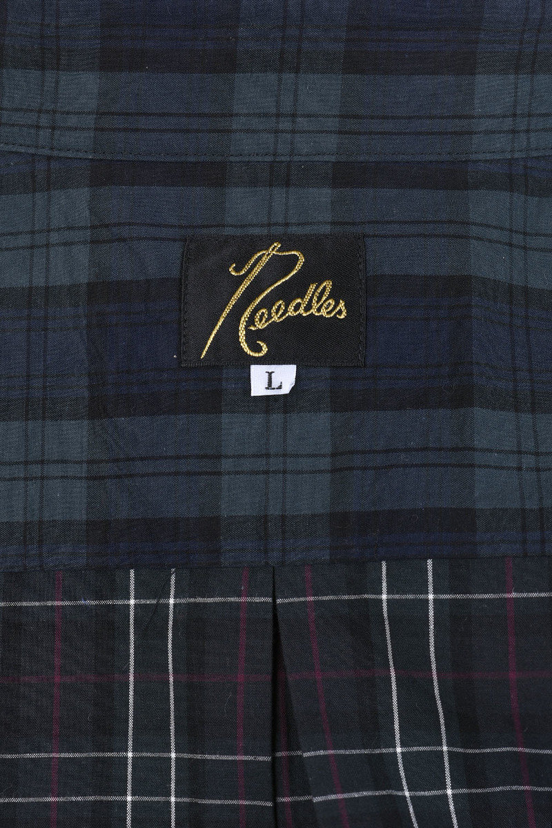 B.D. EDW Shirt - Cotton Plaid Cloth / Crazy - Navy at Kafka Mercantile