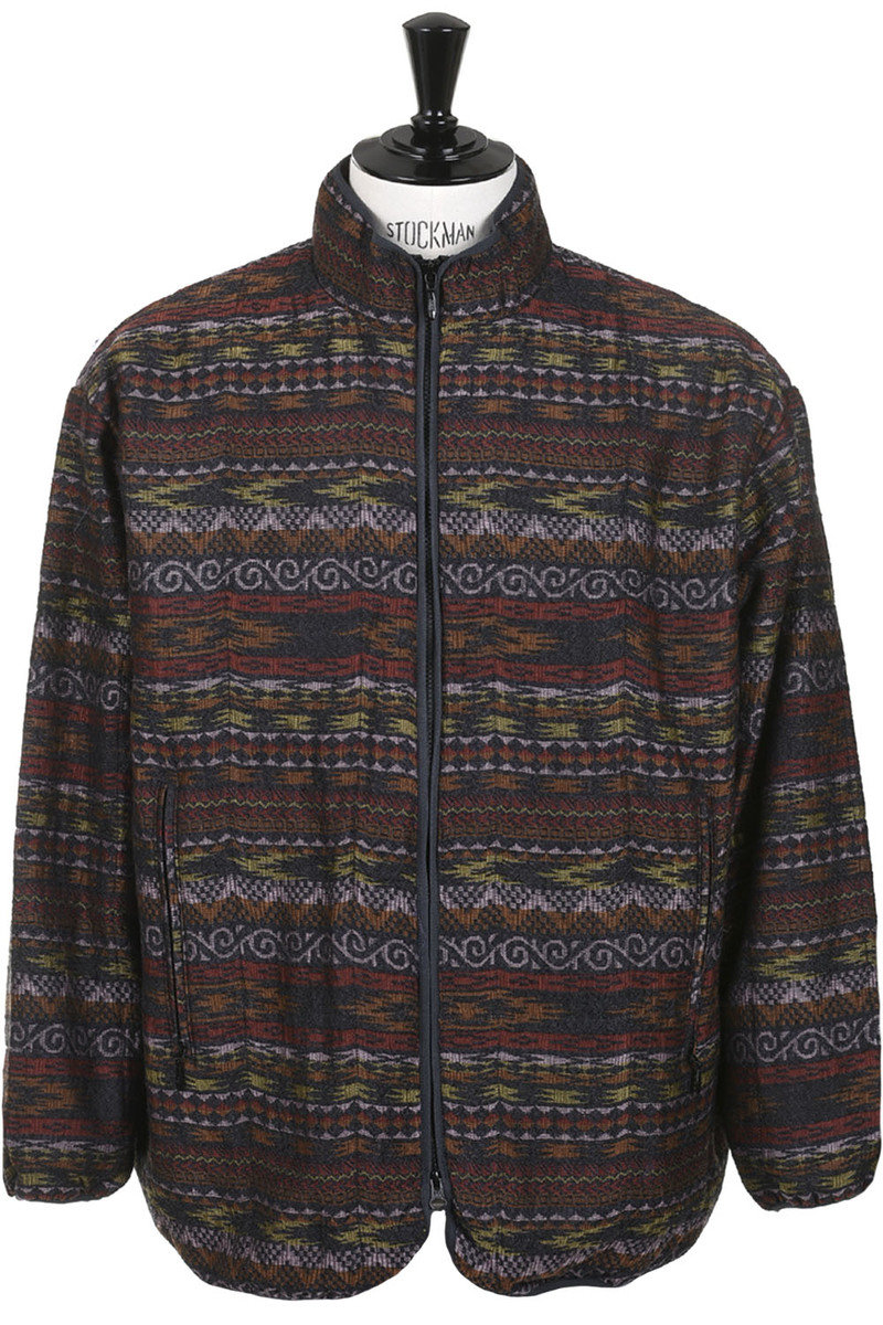 Piping Quilt Jacket - Seminole Jaquard Charcoal at Kafka Mercantile