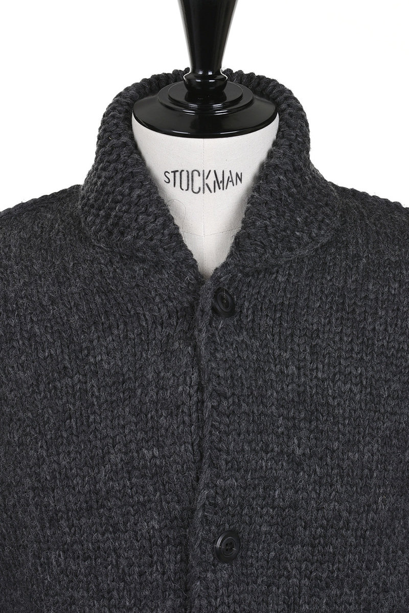 Faiz T.S. Cowichan Knitted Chore Jacket - Charcoal Grey | Kafka Mercantile