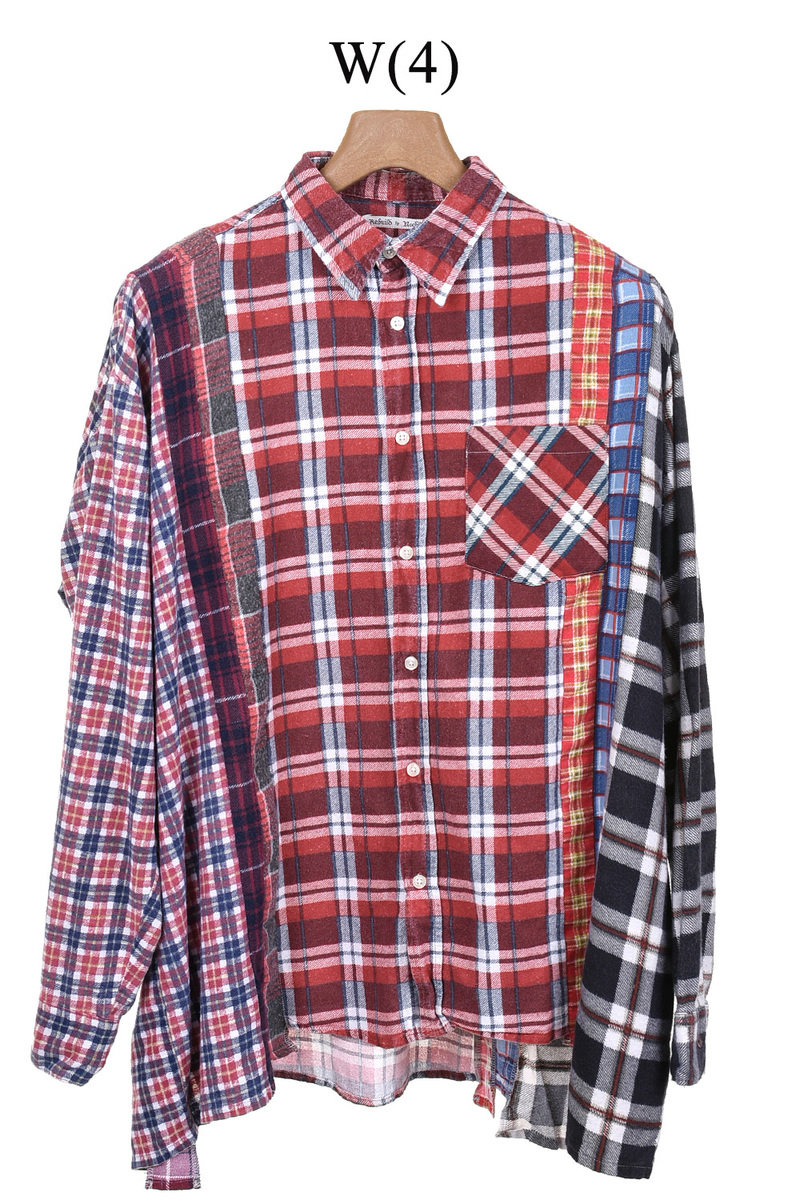 Needles Rebuild by Needles 7 Cuts Wide Flannel Shirt - Assorted 