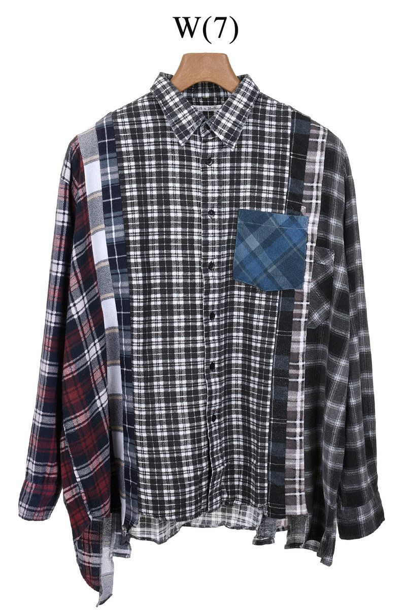 Needles Rebuild by Needles 7 Cuts Wide Flannel Shirt - Assorted ...