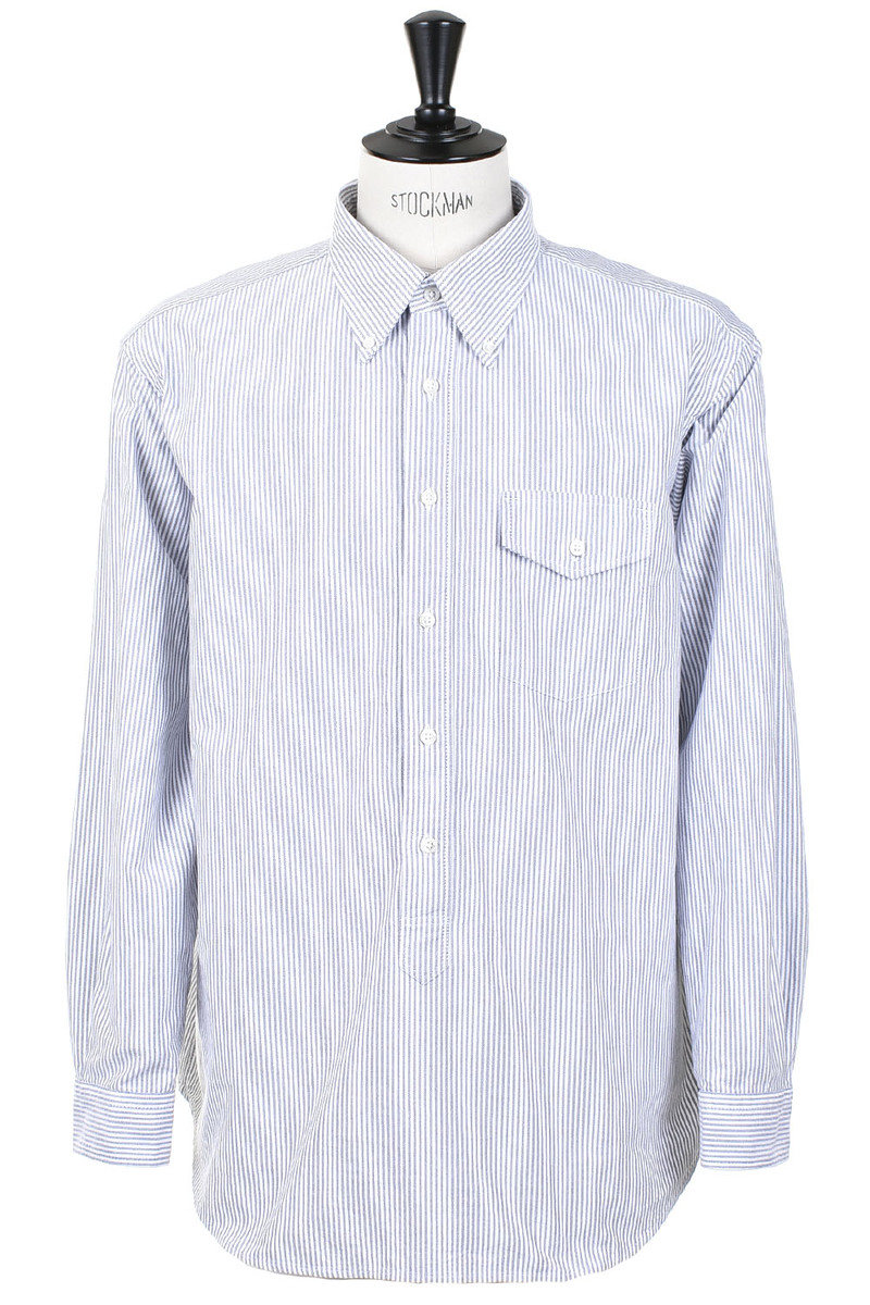 Engineered Garments Ivy BD Shirt Candy Stripe Oxford - Grey | Available in  USA | Kafka Mercantile