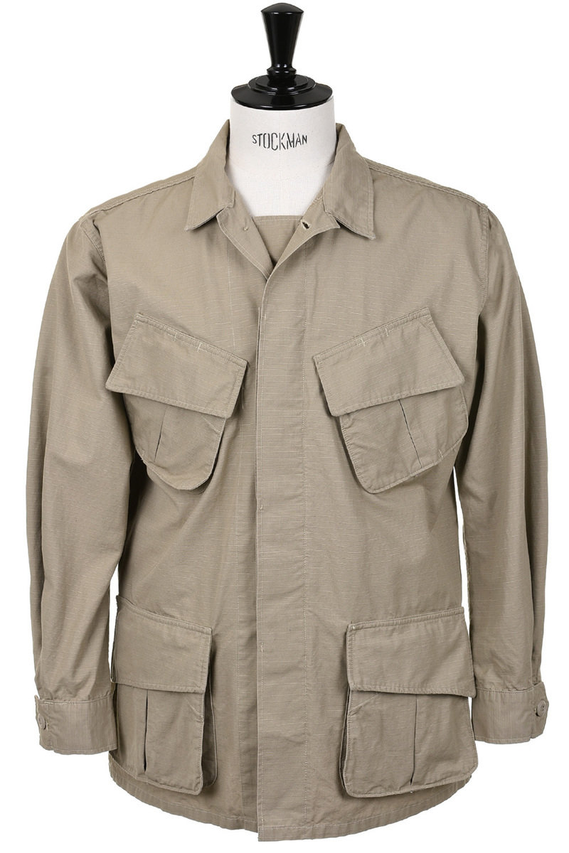 01-6010-67 Army Jacket Ripstop - Beige at Kafka Mercantile