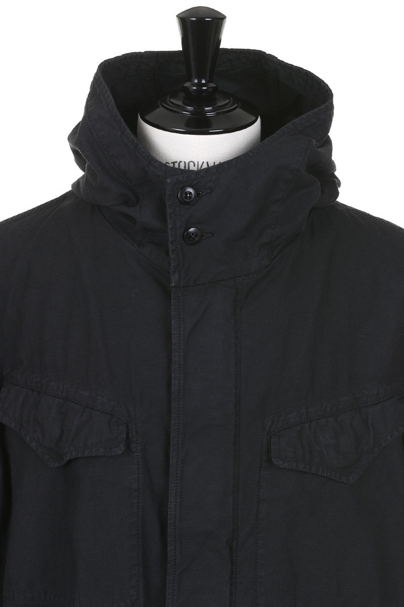 Back satin hooded parka best sale