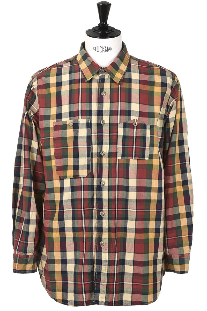 Engineered Garments Work Shirt Small Plaid - Green/Navy | Kafka Mercantile