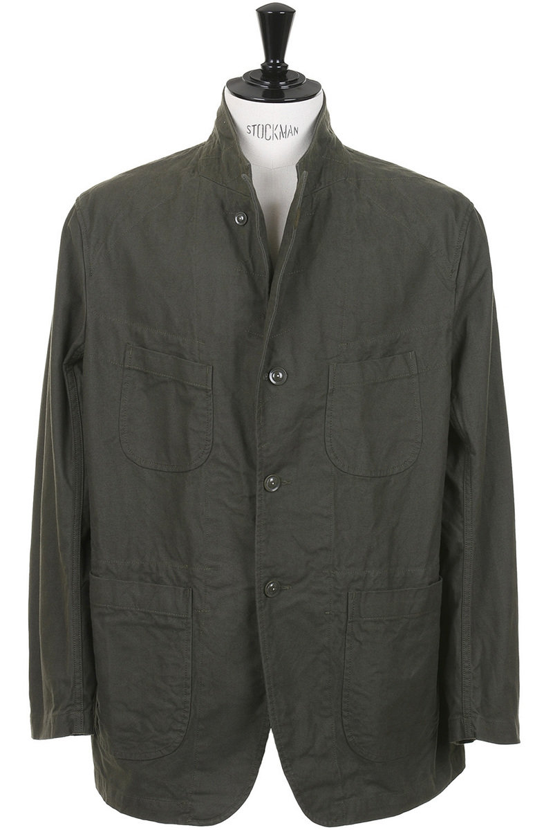 Bedford Jacket Brushed Cotton HB - Olive at Kafka Mercantile